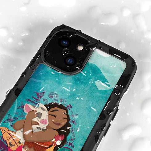 Disney Princess Moana with Pua and Heihei iPhone 15 Waterproof Case